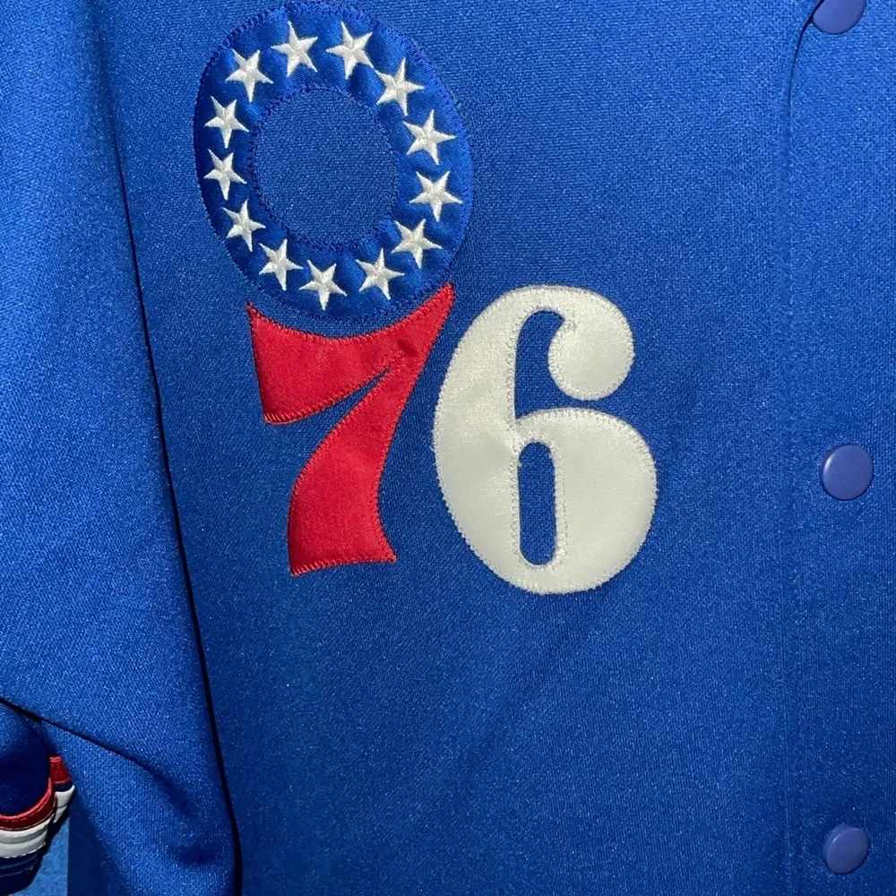 Authentic Mitchell & Ness NBA Philadelphia 76ers Player Courtside Jersey Size 54 - Picture 4 of 7